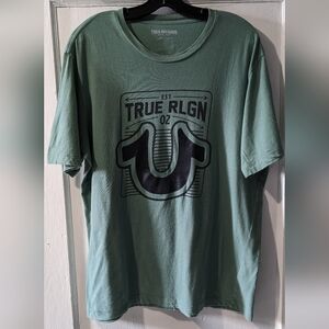 True Religion Olive Graphic Tee for Men